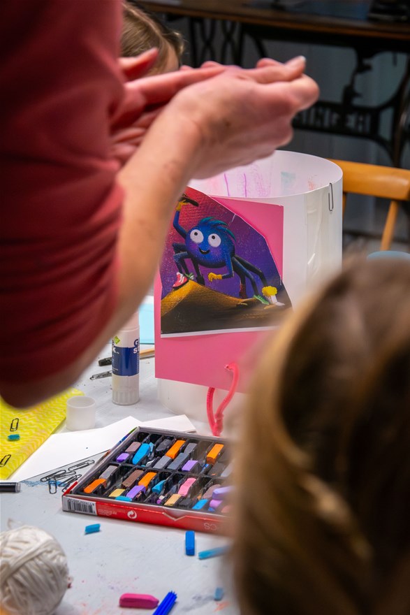 Okke de spin workshop in Schoenenkwartier