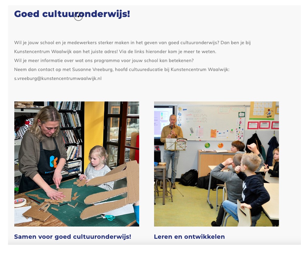 Nieuwe website voor het onderwijs